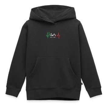 Mailand Skyline Italien Herzschlag Fan Love Milano - Kinder Premium Organic Hoodie - Schwarz - Vorne - AI Model Kid Male (0cm)