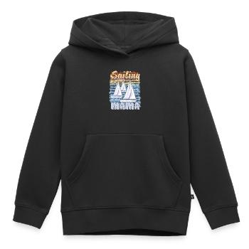 BOOTE SAILING MAMA - Kinder Premium Organic Hoodie - Schwarz - Vorne - AI Model Kid Male (0cm)