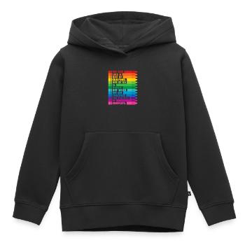 Wir sind wie eine Schachtel Buntstifte Lustiger - Kinder Premium Organic Hoodie - Schwarz - Vorne - AI Model Kid Male (0cm)