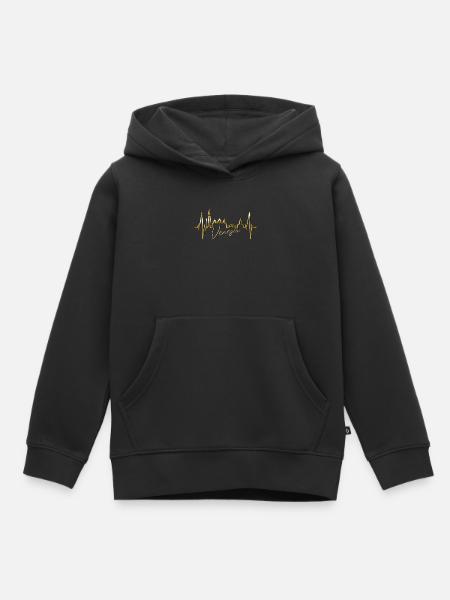 Venice Skyline Heartbeat Italie J’aime Venezia - Sweat Premium à capuche enfant bio - noir