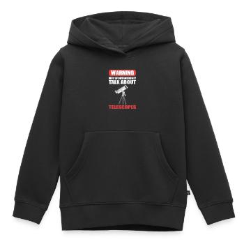 L’avertissement du télescope peut être déclenché spontanément via les télescopes - Sweat Premium à capuche enfant bio - noir - Devant - AI Model Kid Male (0cm)
