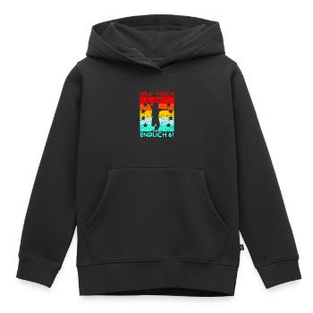 Kindergeburtstag T-Shirt Endlich Wild frech - Tshi - Kinder Premium Organic Hoodie - Schwarz - Vorne - AI Model Kid Male (0cm)