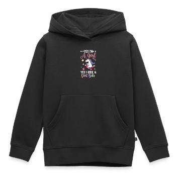 Dirt Biker - Kids Premium Organic Hoodie - black - Front - AI Model Kid Male (0cm)
