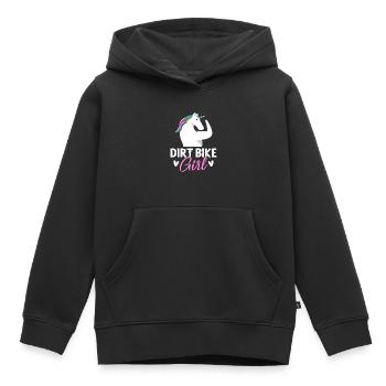 Dirt Biker - Kids Premium Organic Hoodie - black - Front - AI Model Kid Male (0cm)