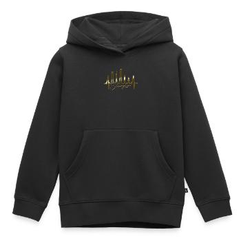 Shanghai Skyline Heartbeat Chine J’aime Shanghai - Sweat Premium à capuche enfant bio - noir - Devant - AI Model Kid Male (0cm)