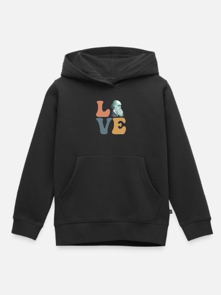 Charles Darwin Evolutionstheorie Atheist - Kinder Premium Organic Hoodie - Schwarz