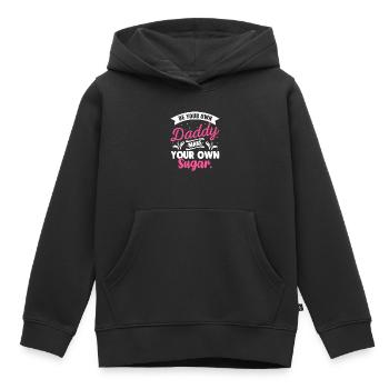 Sois ton propre papa, fais ton propre sucre - Sweat Premium à capuche enfant bio - noir - Devant - AI Model Kid Male (0cm)