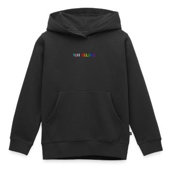 Gay Pride LGBTQ Soutien Funny LGBT Pride Month - Sweat Premium à capuche enfant bio - noir - Devant - AI Model Kid Male (0cm)