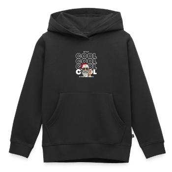 Bleiben Sie überall cool | XMAS - Kinder Premium Organic Hoodie - Schwarz - Vorne - AI Model Kid Male (0cm)
