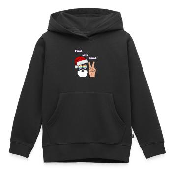Frieden Liebe Weihnachten | XMAS - Kinder Premium Organic Hoodie - Schwarz - Vorne - AI Model Kid Male (0cm)