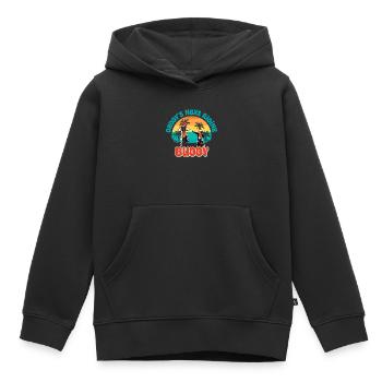 Bike Baby als Papas nächster Fahrkumpel - Kinder Premium Organic Hoodie - Schwarz - Vorne - AI Model Kid Male (0cm)