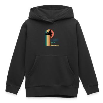 Living Life as an Adventure - Moto Cross - Kids Premium Organic Hoodie - black - Front - AI Model Kid Male (0cm)