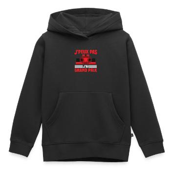 Je peux pas j ai grand prix - Sweat Premium à capuche enfant bio - noir - Devant - AI Model Kid Male (0cm)