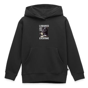 Bibliotheken Sind Für Alle Da Bibliothekar - Kinder Premium Organic Hoodie - Schwarz - Vorne - AI Model Kid Male (0cm)