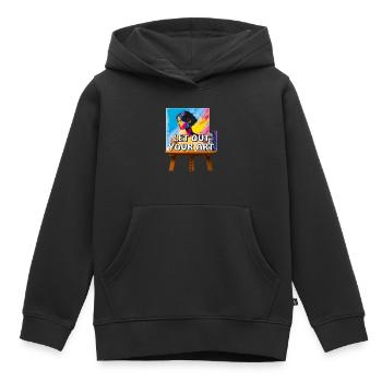 ARTIST MAKES THE PICTURE - Kinder Premium Organic Hoodie - Schwarz - Vorne - AI Model Kid Male (0cm)