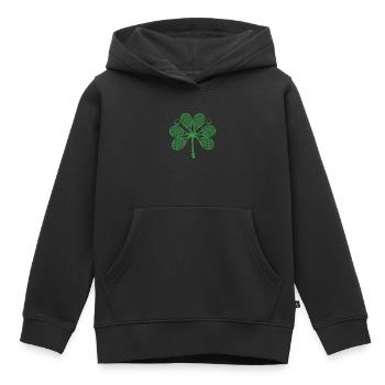 Tennis Shamrock Shamrock Joueurs de la Saint-Patrick - Sweat Premium à capuche enfant bio - noir - Devant - AI Model Kid Male (0cm)
