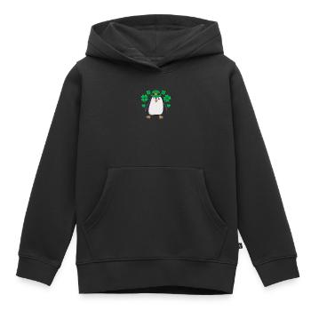 Pingouin irlandais Leprechaun Animal oiseau mignon - Sweat Premium à capuche enfant bio - noir - Devant - AI Model Kid Male (0cm)