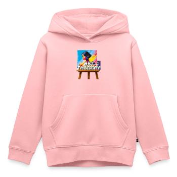 ARTIST MAKES THE PICTURE - Kinder Premium Organic Hoodie - Rosa - Vorne - AI Model Kid Female (0cm)