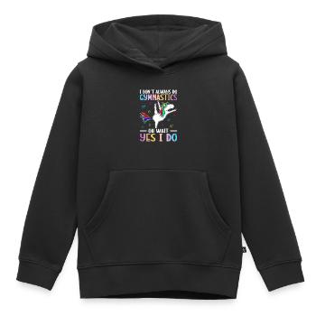 Roue de charrette Turner - Sweat Premium à capuche enfant bio - noir - Devant - AI Model Kid Male (0cm)