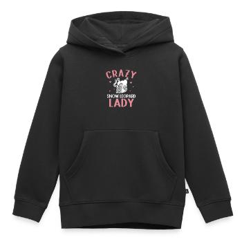 Schneeleopard - Kinder Premium Organic Hoodie - Schwarz - Vorne - AI Model Kid Male (0cm)