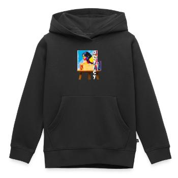 ARTIST MAKES THE PICTURE - Kinder Premium Organic Hoodie - Schwarz - Vorne - AI Model Kid Male (0cm)