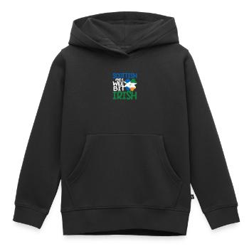 Des racines écossaises et un peu irlandaises - Sweat Premium à capuche enfant bio - noir - Devant - AI Model Kid Male (0cm)