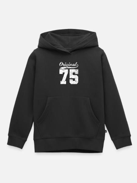 75 Origineel 49 Jaar Man Vrouw Verjaardag - Kinder Premium hoodie biologisch - zwart