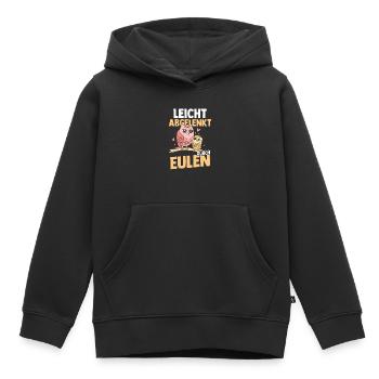 Leicht Abgelenkt Durch Eulen - Kinder Premium Organic Hoodie - Schwarz - Vorne - AI Model Kid Male (0cm)