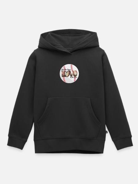 Ich liebe Baseball - Kinder Premium Organic Hoodie - Schwarz