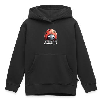 Modschegiebchen Marienkäfer Sächsisch Geschenk - Kinder Premium Organic Hoodie - Schwarz - Vorne - AI Model Kid Male (0cm)