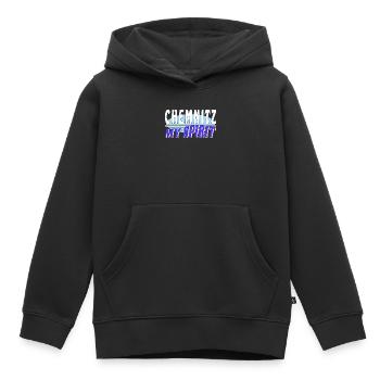 CHEMNITZ MON - Sweat Premium à capuche enfant bio - noir - Devant - AI Model Kid Male (0cm)