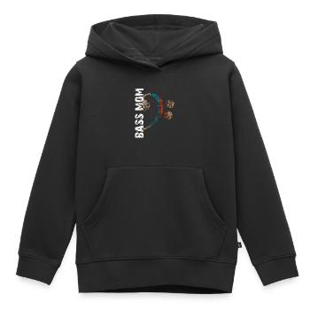 Bass mom my mom plays bass is bass player - Kids Premium Organic Hoodie - black - Front - AI Model Kid Male (0cm)