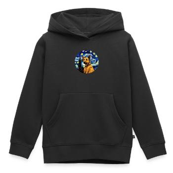 Deutscher Schäferhund Lustiger Hund Beliebtes - Kinder Premium Organic Hoodie - Schwarz - Vorne - AI Model Kid Male (0cm)