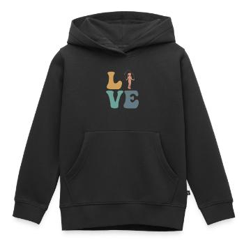 Rope Skipping Seilspringen Fitness - Kinder Premium Organic Hoodie - Schwarz - Vorne - AI Model Kid Male (0cm)