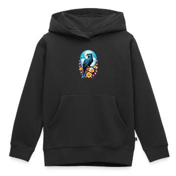 aigle - embleme des usa - Sweat Premium à capuche enfant bio - noir - Devant - AI Model Kid Male (0cm)