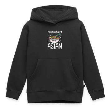 Soupe de nouilles Cuisine asiatique - Sweat Premium à capuche enfant bio - noir - Devant - AI Model Kid Male (0cm)