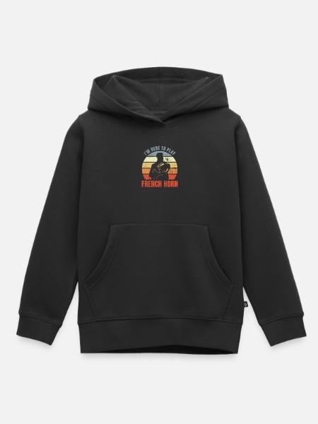 Lustiger Waldhornist Witz - Kinder Premium Organic Hoodie - Schwarz