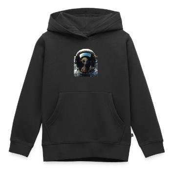 Astronaute hilarant drôle d’enlèvement extraterrestre - Sweat Premium à capuche enfant bio - noir - Devant - AI Model Kid Male (0cm)