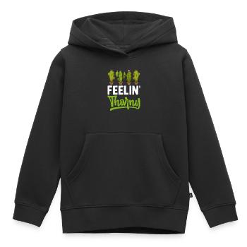 Lustiger Sukkulenten-Kaktus - Kinder Premium Organic Hoodie - Schwarz - Vorne - AI Model Kid Male (0cm)
