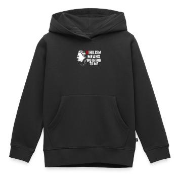 Philosophie Théorie Friedrich Nietzsche - Sweat Premium à capuche enfant bio - noir - Devant - AI Model Kid Male (0cm)
