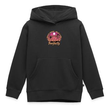 Janvier 2024 anniversaire 2024 Janvier 2024 - Sweat Premium à capuche enfant bio - noir - Devant - AI Model Kid Male (0cm)