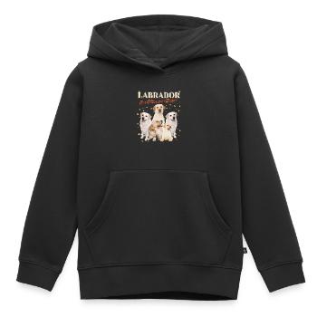 Labrador plus fidèle que les Hommes - Sweat Premium à capuche enfant bio - noir - Devant - AI Model Kid Male (0cm)