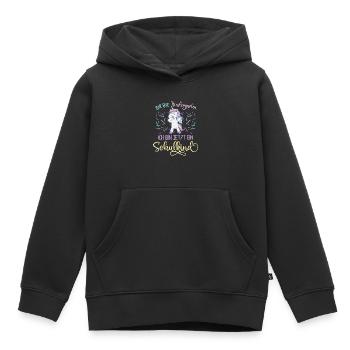 Schulkind 2024 EInhorn 1. Klasse Einschulung 2024 - Kinder Premium Organic Hoodie - Schwarz - Vorne - AI Model Kid Male (0cm)