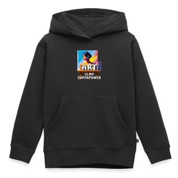 ARTIST MAKES THE PICTURE - Kinder Premium Organic Hoodie - Schwarz - Vorne - AI Model Kid Male (0cm)