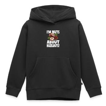 Chemise drôle noisette - Sweat Premium à capuche enfant bio - noir - Devant - AI Model Kid Male (0cm)