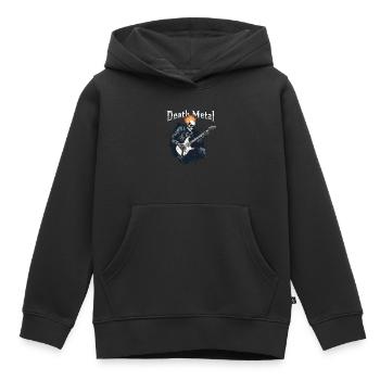 Death metal (death metal) - Sweat Premium à capuche enfant bio - noir - Devant - AI Model Kid Male (0cm)