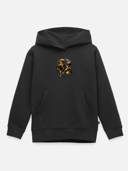 Fußball Fußballer - Kinder Premium Organic Hoodie - Schwarz