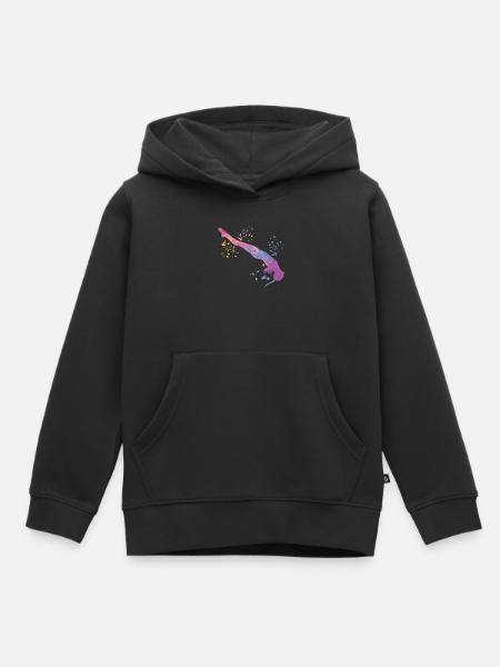 Synchronisierter Wassertaucher High Diver - Kinder Premium Organic Hoodie - Schwarz
