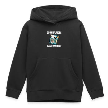 Corn Flakes Game Strong - Kinder Premium Organic Hoodie - Schwarz - Vorne - AI Model Kid Male (0cm)