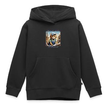 KATZE INSTALLATEUR - Kinder Premium Organic Hoodie - Schwarz - Vorne - AI Model Kid Male (0cm)